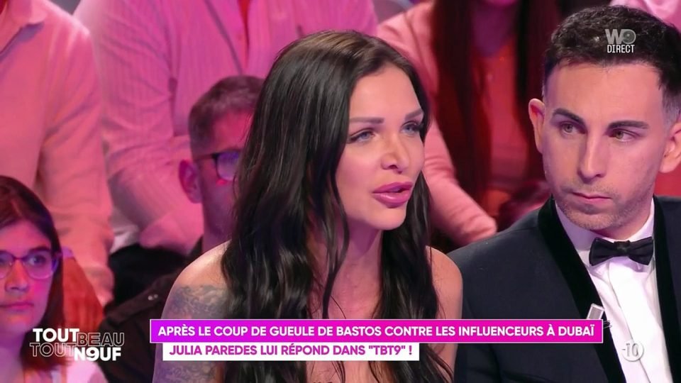 Julia Paredes et Matthieu Delormeau s&rsquo;affrontent sur TBT9 concernant l&rsquo;origine de la notoriété des influenceurs à Dubaï