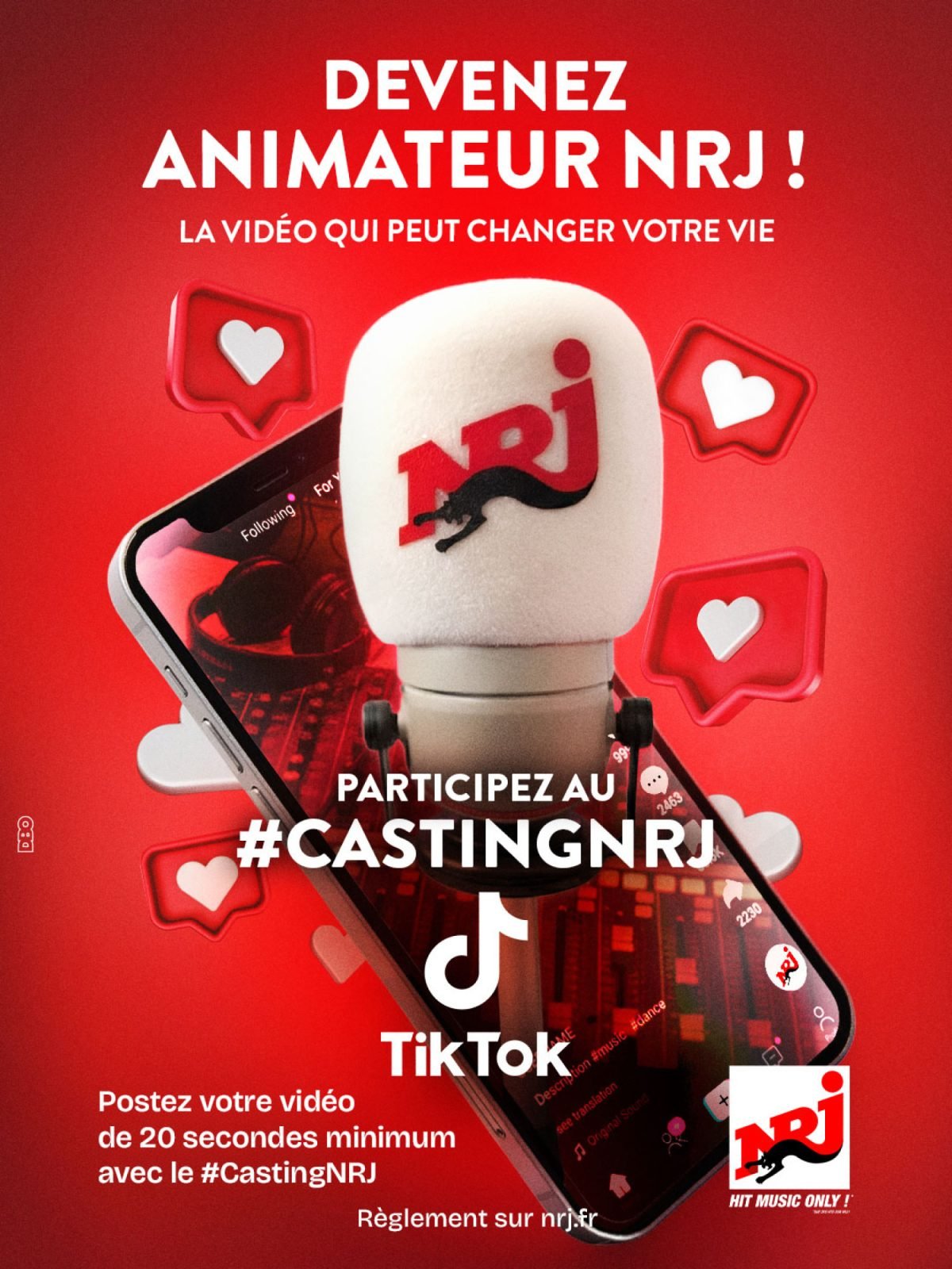 Nrj lance la troisième saison de son #castingnrj tiktok pour recruter son futur animateur radio