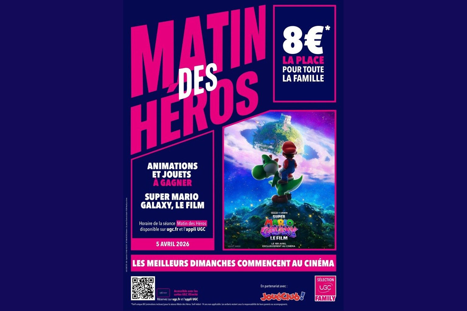 UGC lance Le Matin des Héros le 5 avril avec Super Mario Galaxy