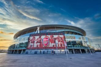 Vue de l'Emirates Stadium d'Arsenal à Londres