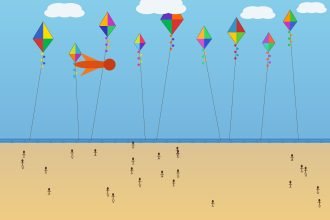 Cerfs-volants géants à Berck : tentative de record mondial