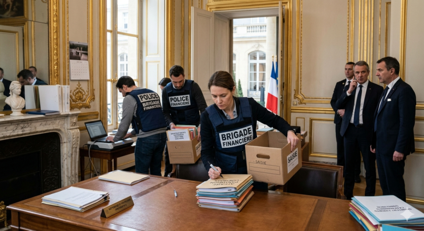 Des enquêteurs perquisitionnent l'élysée dans l'affaire des cérémonies du panthéon Des enquêteurs perquisitionnent l’Élysée dans l’affaire des cérémonies du Panthéon