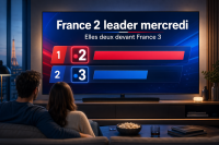 France 2 leader mercredi avec Elles deux devant France 3