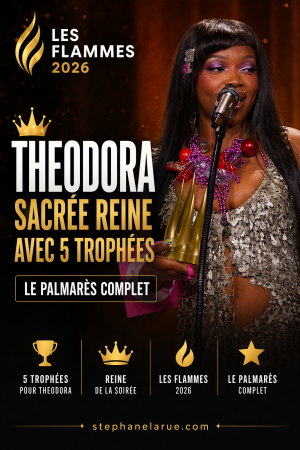 Les Flammes 2026 : Theodora sacrée reine avec 5 trophées, le palmarès complet
