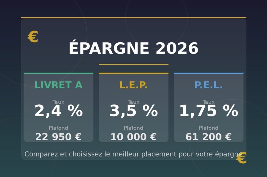 Livret A, LEP, PEL : où placer son argent en 2026