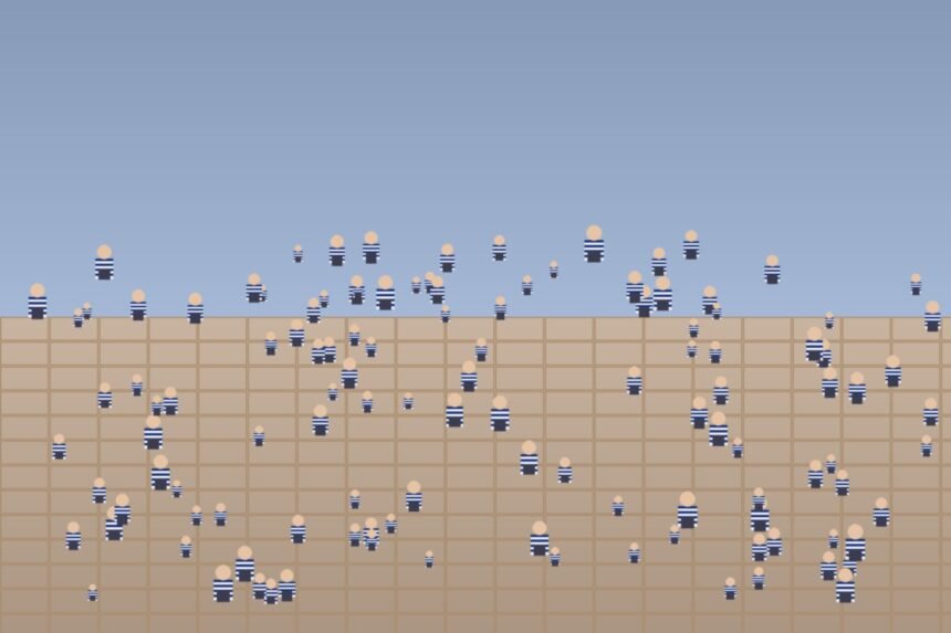 Foule en marinières à Pézenas lors de la Grande Marinade 2026