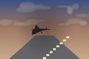 Mirage 2000D atterrit à Deauville après collision avec un oiseau