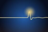 Cardiogramme rétabli après plat — illustration symbolique