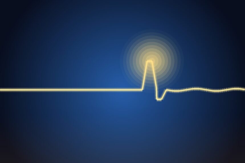Cardiogramme rétabli après plat — illustration symbolique