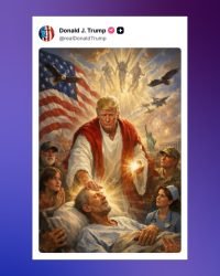 Trump se met en scène en Jésus Christ et suscite un tollé