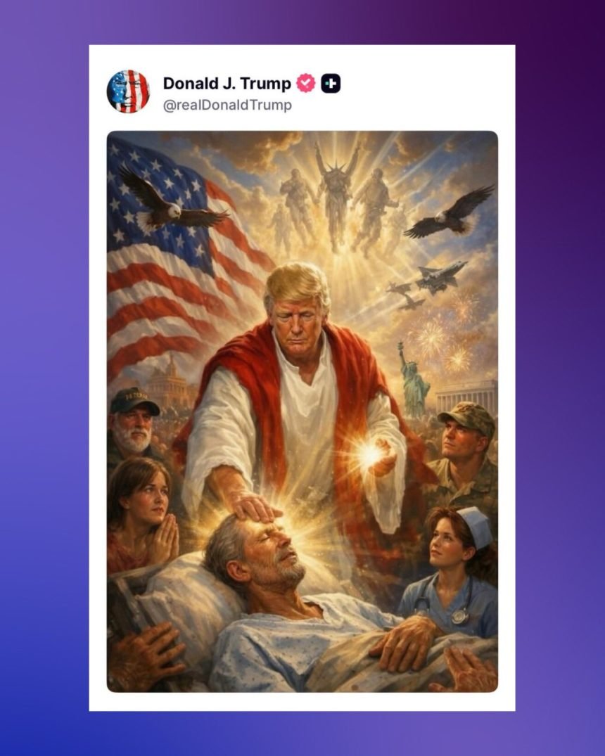 Trump se met en scène en Jésus Christ et suscite un tollé