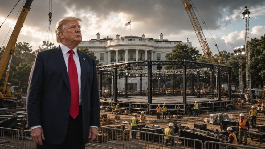 Une arène mma se construit sur la pelouse de la maison blanche pour l'ufc freedom 250 Une arène MMA se construit sur la pelouse de la Maison Blanche pour l'UFC Freedom 250