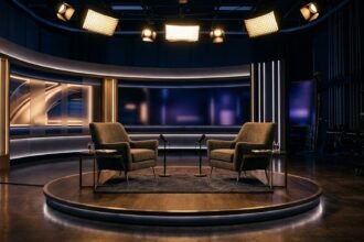 Plateau de télévision - émission de talk-show