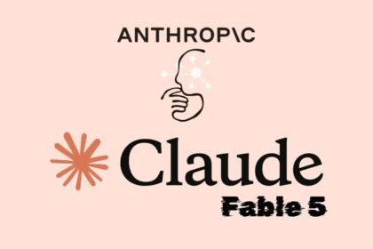 Logo Anthropic et Claude avec la mention Fable 5 barrée