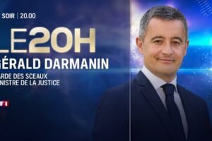 Gérald Darmanin invité du JT de 20H de TF1 avec Anne-Claire Coudray