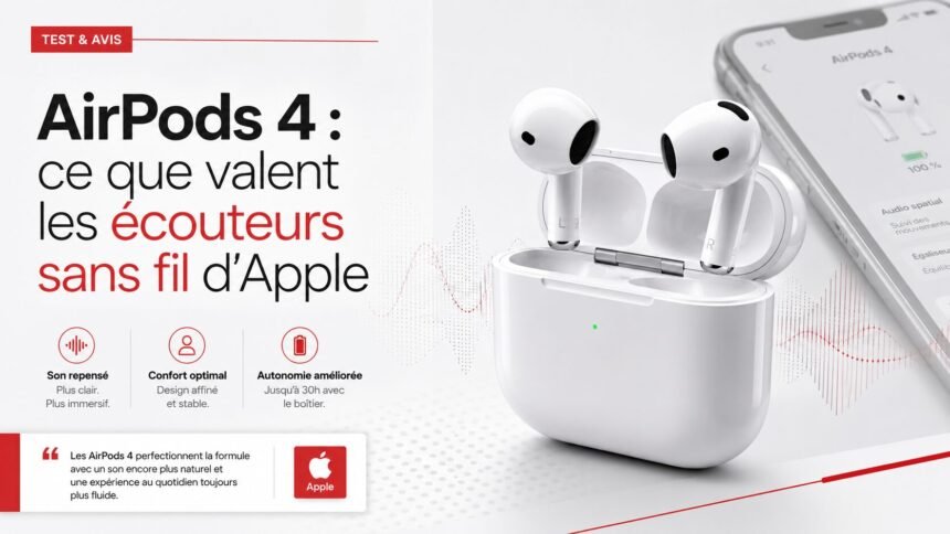 Airpods 4 : ce que valent les écouteurs sans fil d'apple AirPods 4