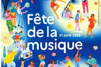 Affiche officielle de la Fête de la musique 2026, illustration de Maguelone du Fou