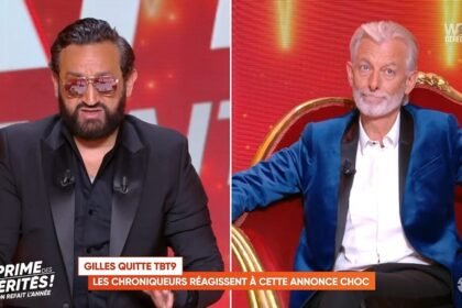Cyril Hanouna et Gilles Verdez sur le plateau du Prime des Vérités sur W9