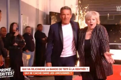 Benjamin Castaldi et Laurence Boccolini sur le plateau du Prime des Vérités de TBT9 sur W9