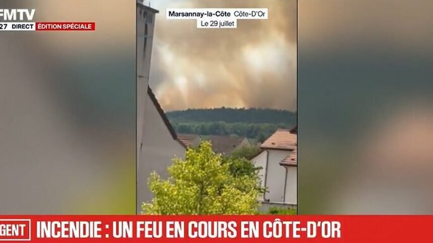 Incendie en côte-d’or : 101 pompiers mobilisés Incendie en Côte-d’Or : 101 pompiers mobilisés
