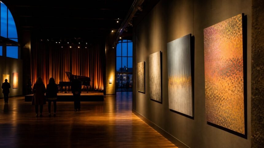 Agenda culturel à paris : expositions, concerts et spectacles du 13 au 19 juillet 2026 Illustration d’un agenda culturel parisien avec galerie, piano et visiteurs