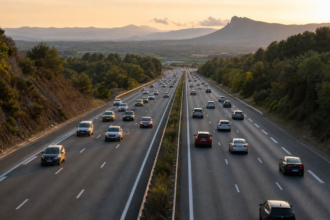 Circulation estivale sur une autoroute française