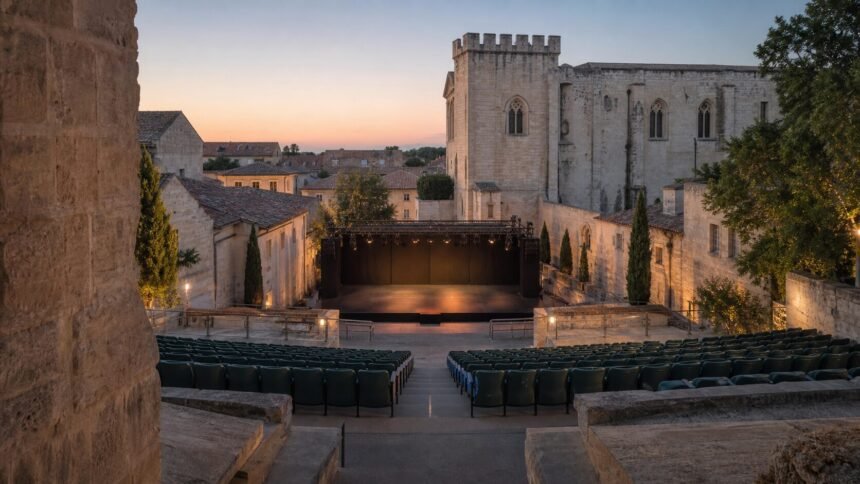 Festival d’avignon 2026 : comment préparer sa journée du lundi 13 juillet Scène de théâtre en plein air à Avignon