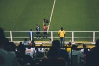 Ambiance dans un stade lors dun match de la Coupe du monde 2026, Bresil elimine par la Norvege