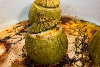 Ces courgettes rondes farcies à la viande se préparent en 40 minutes