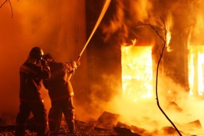 Incendie a Limonest : 56 pompiers mobilises, la D306 coupee dans les deux sens