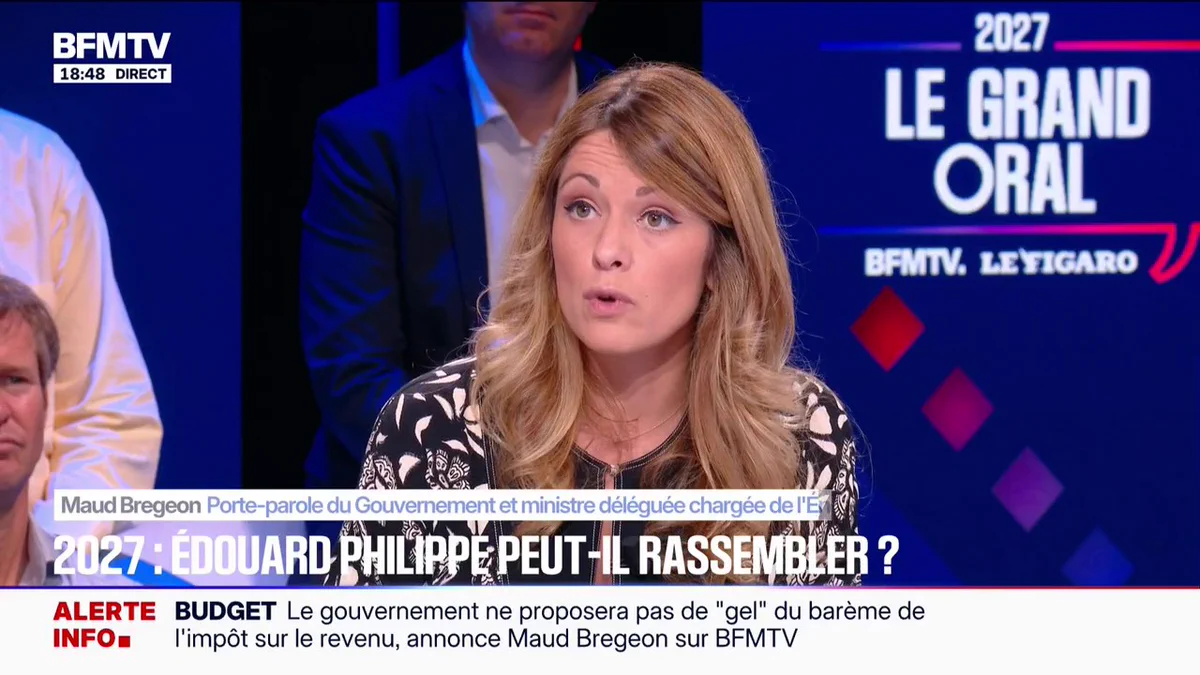 Maud Bregeon écarte le gel du barème de l’impôt sur le revenu
