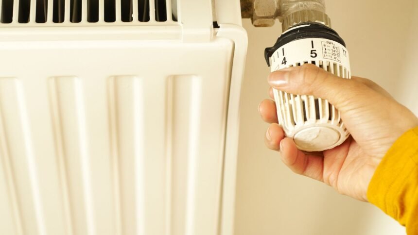 Chèque énergie 2027 : versé en janvier, de 48 à 277 €, réclamez celui de 2026 Main réglant le robinet thermostatique d'un radiateur