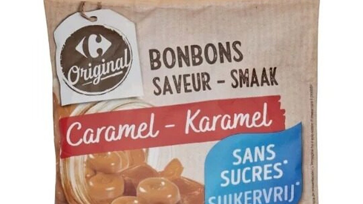 Rappel conso : bonbons caramel sans sucres Carrefour Original, sulfites non déclarés