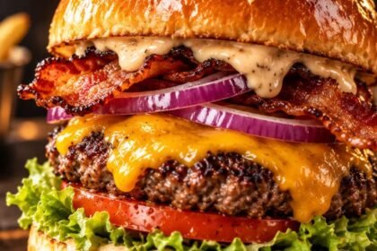 Burger Manhattn’s Burgers, enseigne qui remplace Gibert Jeune place Saint-Michel