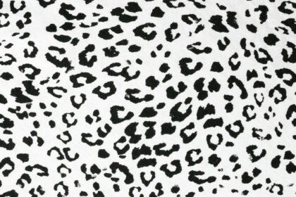 Tissu à motif léopard noir et blanc