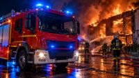 Mairie de limoges toujours en feu : le campanile s'est effondré Image d’illustration générée par IA