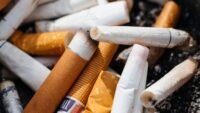Mois sans tabac : mégots de cigarettes dans un cendrier