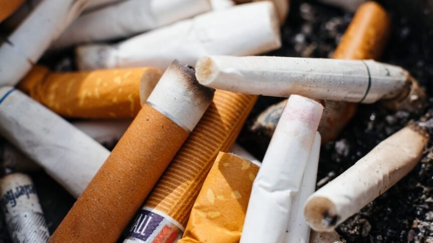 Mois sans tabac dès le 1er novembre : substituts remboursés à 65 %, inscrivez-vous Mois sans tabac : mégots de cigarettes dans un cendrier