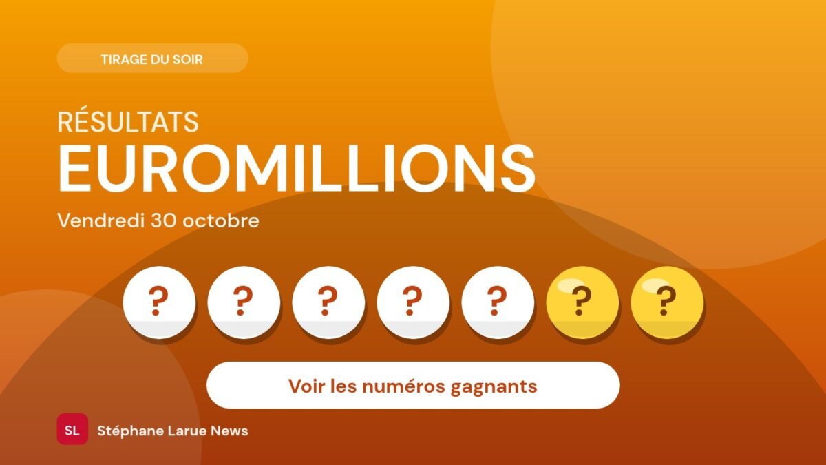 Résultats EuroMillions du vendredi 30 octobre