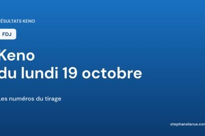 Résultats du Keno du lundi 19 octobre