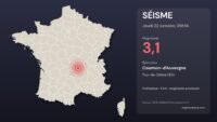 Carte du séisme du jeudi 22 octobre près de Cournon-d'Auvergne