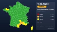 Direct. Vigilance orange pluie-inondation et orages dans le gard et l'hérault ce lundi Carte des vigilances météo du lundi 19 octobre